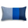 Split Wollkissen in Blau 50x30 cm, Dekorativ.